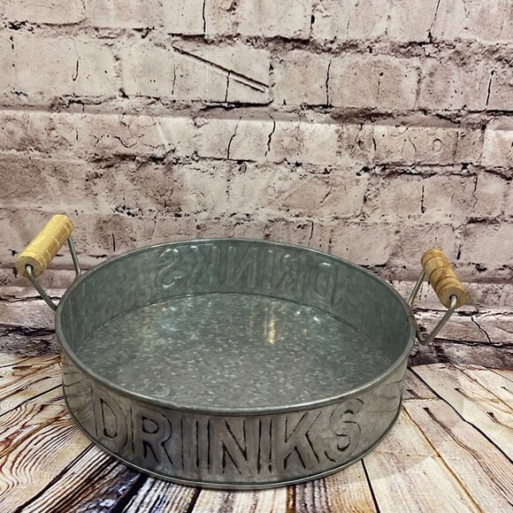 Galvanized‎ Drink/BeverageTray New without tags! - Picture 3 of 5